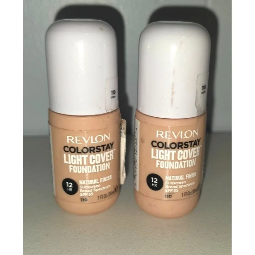 Revlon Colorstay Light Cover Foundation 12 hour Lot of 2 110 Ivory